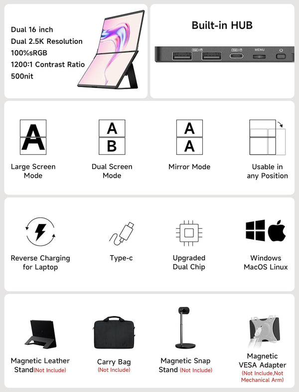 FlipGo Portable Dual Monitor