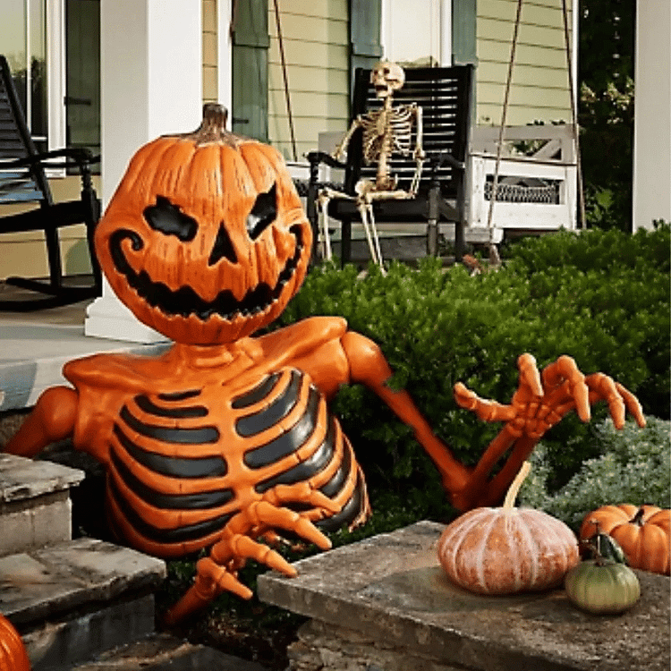 Ground Breaking Pumpkin Skeleton